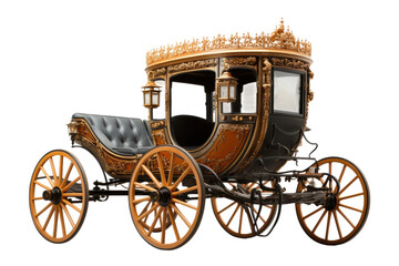 Horse-Drawn Carriage Isolated on Transparent Background