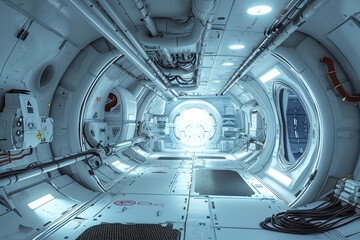 Fototapeta premium hightech environment of a space exploration facility.