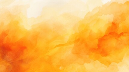 Thanksgiving Orange Watercolor Background. Abstract Art with Watercolor Texture and Colours