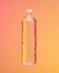 Plastic water bottle. A healthy drink.