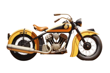 Foto op Canvas Indian Scout Motorcycle Isolated on Transparent Background © MSS Studio