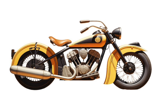 Indian Scout Motorcycle Isolated on Transparent Background