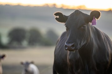 livestock on a regenerative agriculture farm practicing sustainable agricultural practices in summer