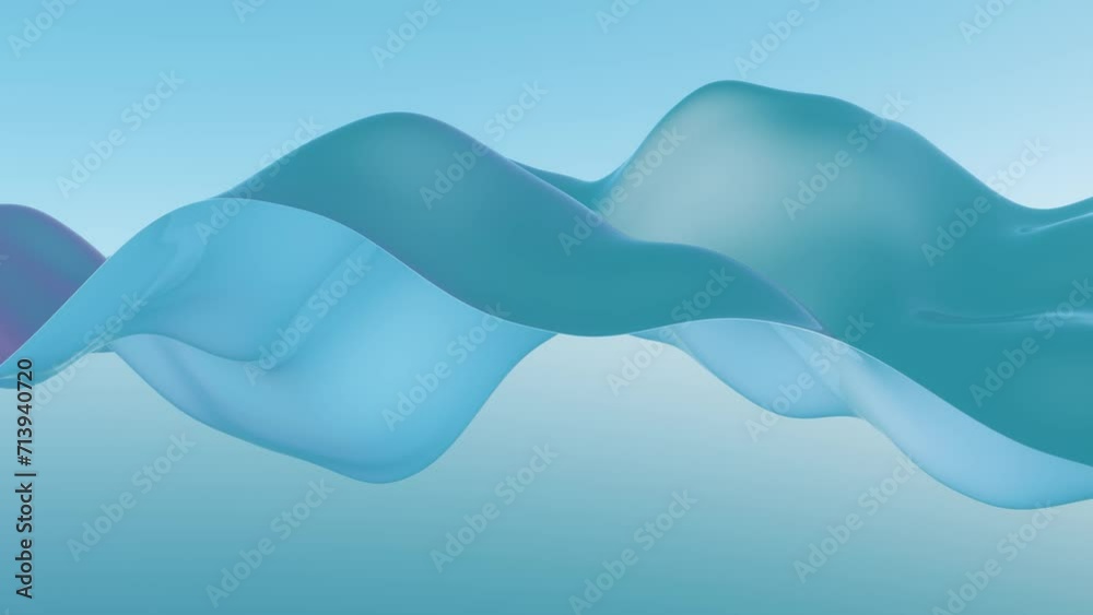 Poster Vibrational waves of abstract forms representing the resonance achieved when aligning personal values and goals.
