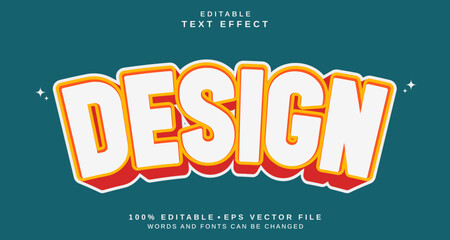 Editable text style effect - Design text style theme.