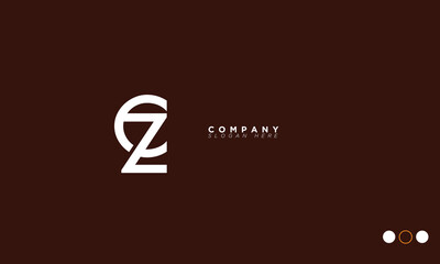  CZ Alphabet letters Initials Monogram logo ZC, C and Z - obrazy, fototapety, plakaty