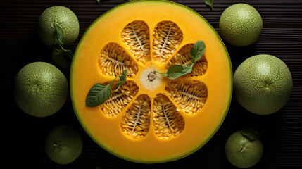 Photo of Galia Melon taken from the top