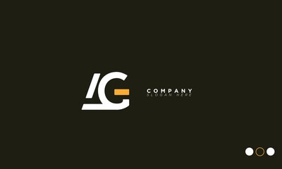  LG Alphabet letters Initials Monogram logo GL, L and G