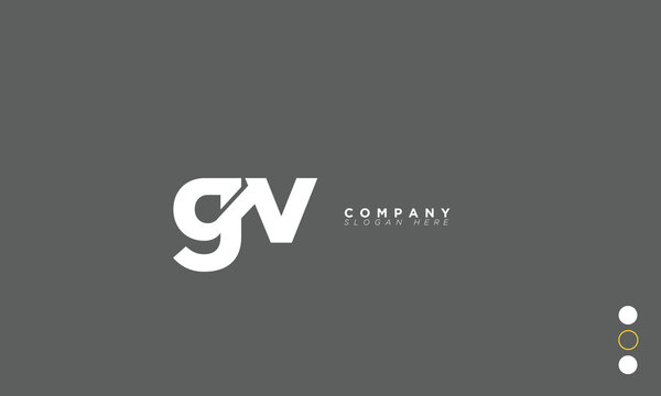  GV Alphabet letters Initials Monogram logo VG, G and V