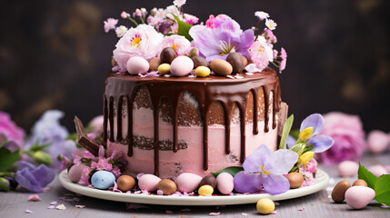 Obraz na płótnie Canvas Festive Easter spring cake