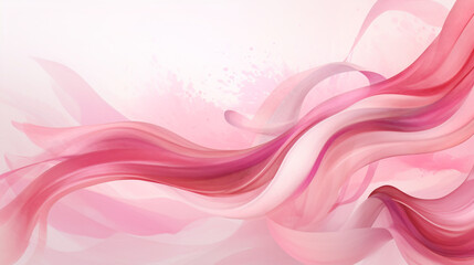 pink awareness ribbon in watercolor style, Bright color, ultra realistic. - obrazy, fototapety, plakaty