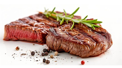 A Feast for the Carnivore: Succulent Steak Seasoned with the Rustic Touch of Rosemary and Spices