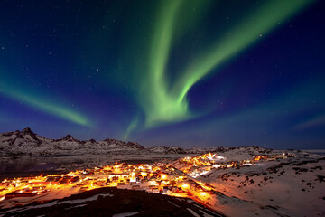Northern light in Greenland