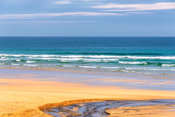 seascape inside the Eoropie Beach close to the village of Ness, Isle of Lewis, Scotland