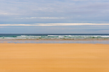 Fototapeta premium seascape inside the Eoropie Beach close to the village of Ness, Isle of Lewis, Scotland