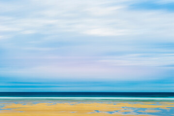 Obraz premium seascape inside the Eoropie Beach close to the village of Ness, Isle of Lewis, Scotland