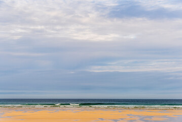 Obraz premium seascape inside the Eoropie Beach close to the village of Ness, Isle of Lewis, Scotland