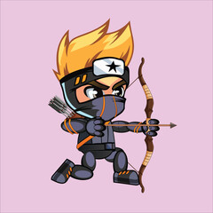 2d character animation archery bow and arrow pose 7