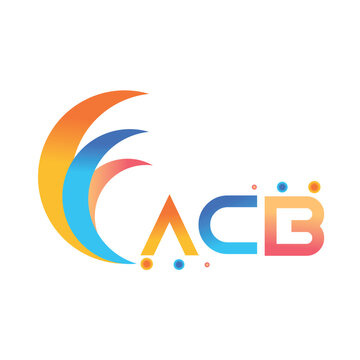 ACB letter technology logo design on white background. ACB creative initials letter business logo concept. ACB uppercase monogram logo and typography for technology, business and real estate brand.
