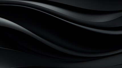 Obraz premium Abstract 3d wavy smooth background. Dark matte colour palette. Aesthetic concept. Generative AI