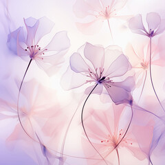 Tender ethereal flowers,soft focus. Dreamy, romantic concept. Airy delicate background