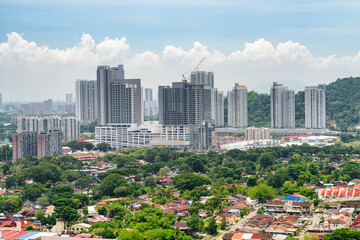 George Town skyline. Amazing view of Penang Island in Malaysia - 713953732