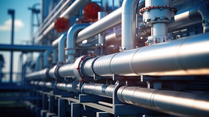Pipeline_and_pipe_rack_of_petroleum_chemical_hydroge ai generative images