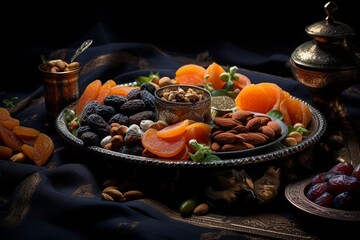 Close up on appetizing ramadan meal