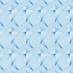 Abstract vector seamless pattern and swatches oriental line texture on white background wallpaper geometric diagonal fabric waves set of design elements	