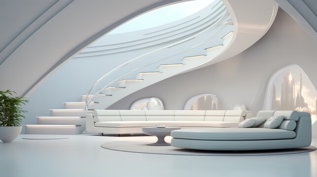 3D_rendering_of_a_futuristic_living_room_with_a_sofa_ ai generative images
