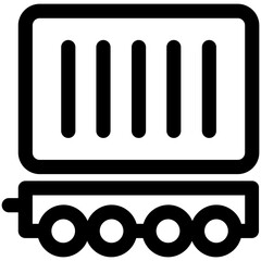 Freight Train Vector Icon