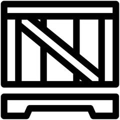 Wood Box Vector Icon