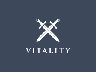 sword logo vector illustration. sword logo template