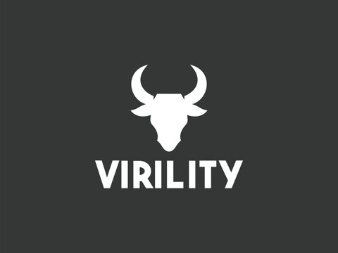 bull logo vector illustration. simple bull head logo template
