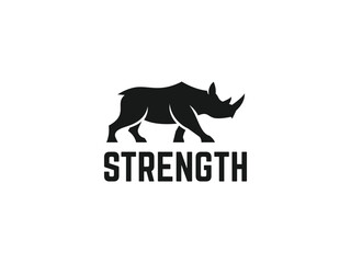 rhino logo vector illustration. rhinoceros logo template