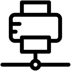 Obraz premium Network Printer Vector Icon