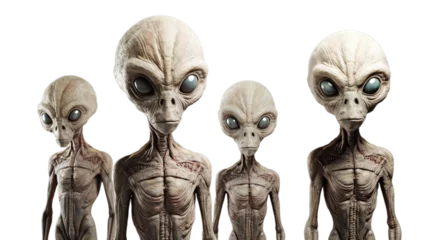 Foto op Canvas aliens isolated on transparent background, Generative ai © The Deep Designer