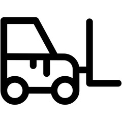 Forklift Truck Vector Icon