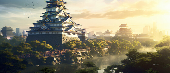 Obraz premium Osaka Castle a Japanese castle