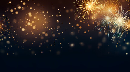 Obraz premium Fireworks background for celebration, holiday celebration concept