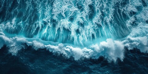 Above view of ocean water. Generative Ai.