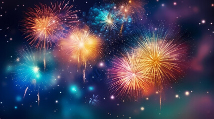 Fireworks background for celebration, holiday celebration concept