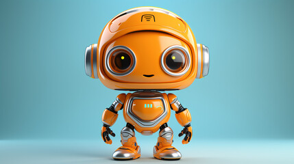 Cute cartoon orange robot
