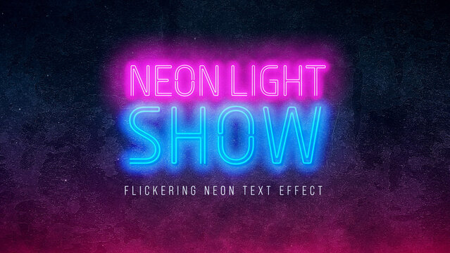 Flickering Neon Light Text Effect
