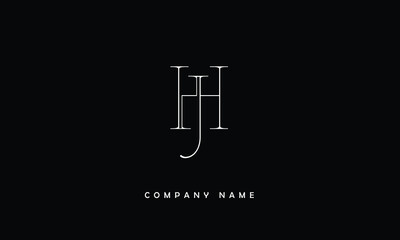 JH, HJ, J, H Abstract Letters Logo Monogram
