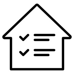 house with checklist