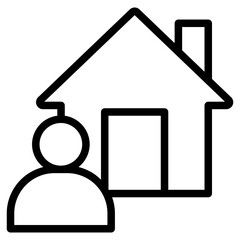 Real Estate Agent with a House