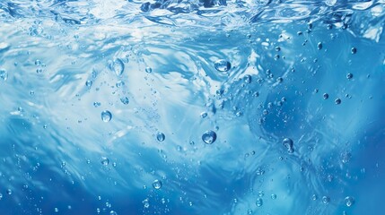 Water surface texture with bubbles and splashes. - obrazy, fototapety, plakaty