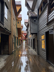 Calla mojada Bergen, Noruega