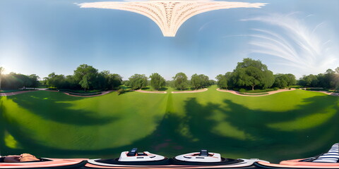 garden 360. panorama skybox 